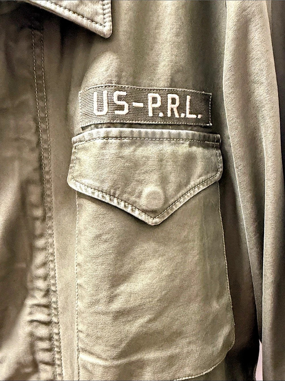 Polo Ralph Lauren Relaxed Fit Surplus Broken-Twill Jacket Green XL - Picture 4 of 5